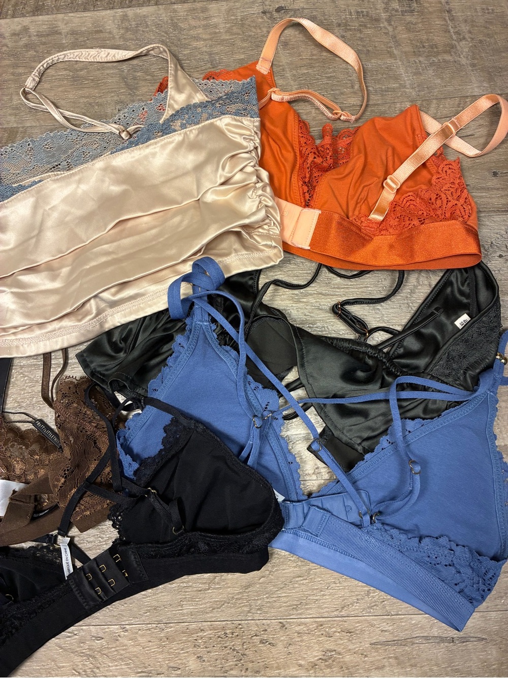 Free People aerie Pretty Little Thing Urban Outfitters 6 Bralettes Satin Lace - Picture 8 of 14